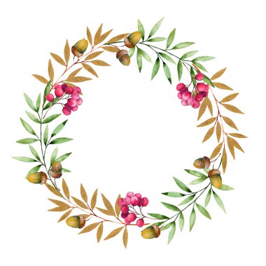 Renkli sonbahar çelenk 