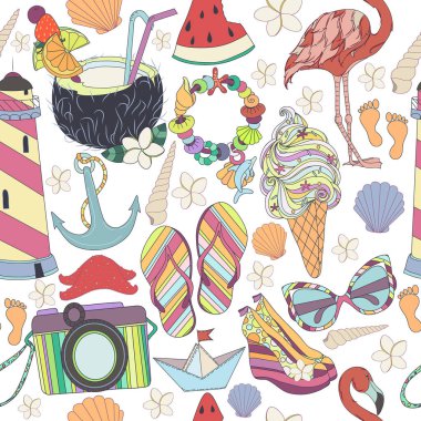 Desen farklı seyahat semboller