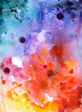 Soyut el çizimi suluboya arkaplan. 