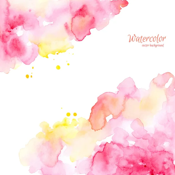 Abstrakter handgezeichneter Aquarell-Hintergrund. — Stockvektor