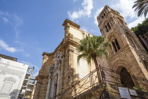 Facciata della chiesa della Martorania a Palermo, Sicilia, Italia — Foto Stock