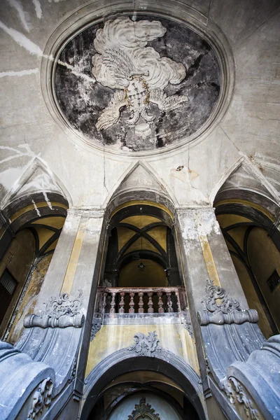 Innenraum Eines Alten Palazzo Stadtpalast Palermo Sizilien Italien Europa — Stockfoto