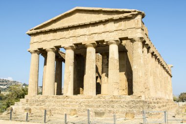 Concordia Tapınağı, Agrigento, Sicilya, İtalya (Valle dei Templi) tapınak Vadisi'nde bir Yunan tapınağı