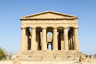 Concordia Tapınağı, Agrigento, Sicilya, İtalya (Valle dei Templi) tapınak Vadisi'nde bir Yunan tapınağı