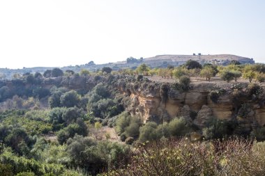 Valle dei templi manzaraya, tapınak Vadisi Agrigento, Sicilya, İtalya