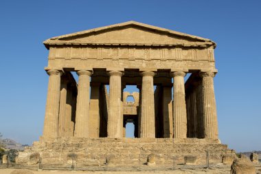 Concordia Tapınağı, Agrigento, Sicilya, İtalya (Valle dei Templi) tapınak Vadisi'nde bir Yunan tapınağı