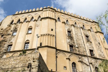 Palazzo dei Normanni (Norman Sarayı) Capella Palatina İtalya'nın Palermo - Sicilya - cephe