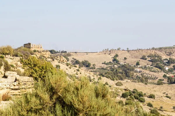 Utsikt Över Valle Die Templi Tempeldalen Agrigento Sicilien Italien Europa — Stockfoto
