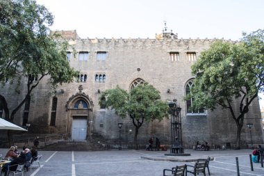Cephe San Pedro de las Puellas Manastırı Barcelona, Catalonia, İspanya