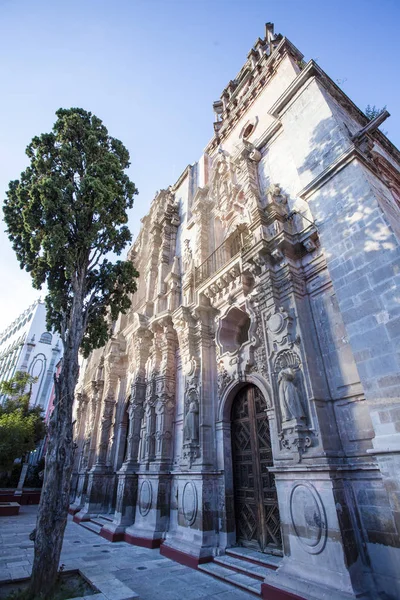 Фасадні Templo de la Compania de Jesus церкви у Гуанахуато, Мексика (Північна Америка) — стокове фото