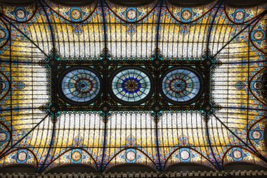 Gran Hotel Mexico City, Meksika (Kuzey Amerika Meksika şehir lobisinde renkli cam tavan)