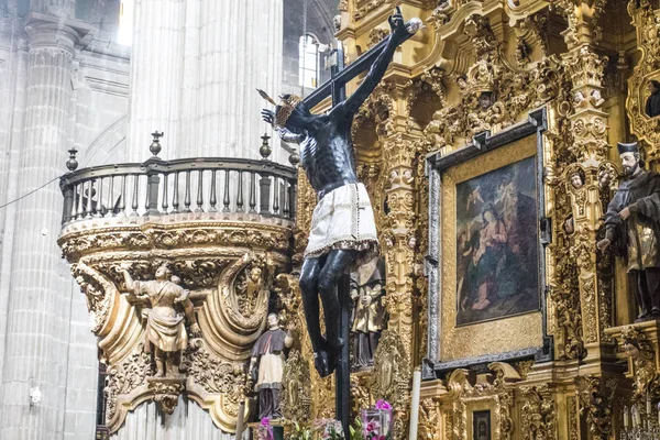 Interieur van de Metropolitan Cathedral in Mexico City - Mexico (Noord-Amerika) — Stockfoto