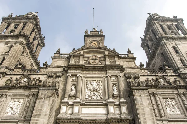 Cephe Büyükşehir katedral Mexico City - Meksika (Kuzey Amerika) — Stok fotoğraf