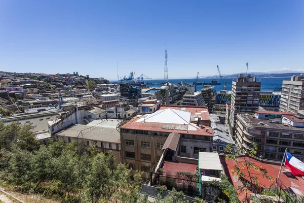 Utsikt över hamnen i Valparaiso, Chile, Sydamerika — Stockfoto