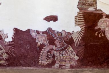 Teotihuacan, Meksika içinde Tepantitla Saray harap içinde duvar resimleri-Kuzey Amerika