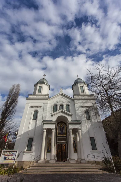 Facciata della chiesa Biserica Sfantul Nicolae Tabac, Bucarest, Romania, Europa — Foto Stock