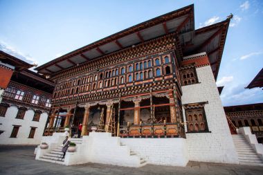 Cephe Thimphu, Bhutan, Asya incinmesin Chhoe Dzong Manastırı