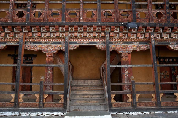 Exterior ou Trongsa Dzong no Butão, Ásia — Fotografia de Stock