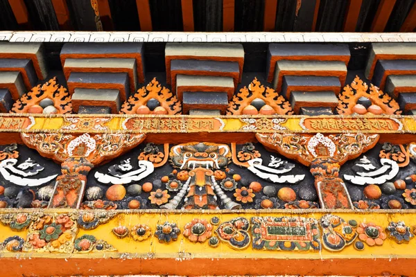 Gevel van Punakha Dzong in Punakha, Bhutan - Asia — Stockfoto