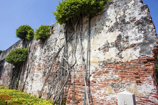 Old wall of the Dutch VOC Anping Fortress in Tainan, Taiwan, Asia — Stock Photo, Image