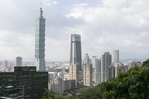 View Elephant Mountain Skyline Taipei Taiwan Asia — Stock Photo, Image