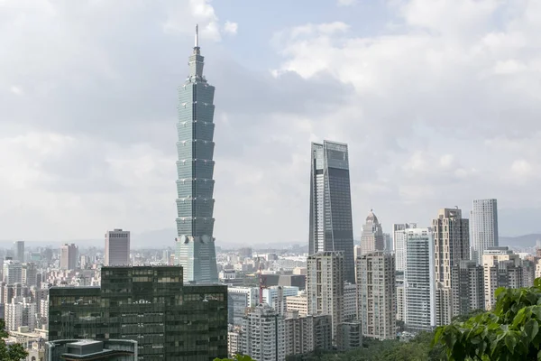 View Elephant Mountain Skyline Taipei Taiwan Asia — Stock Photo, Image