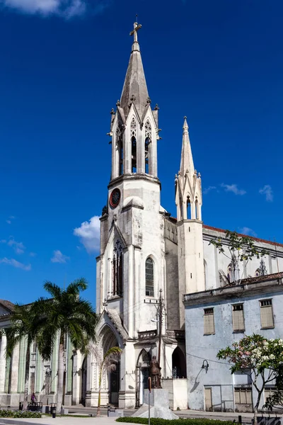 Facade Iglesia Nuestro Corazon Sagrado Jesus Church Camaguey East Cuba — Stock Photo, Image