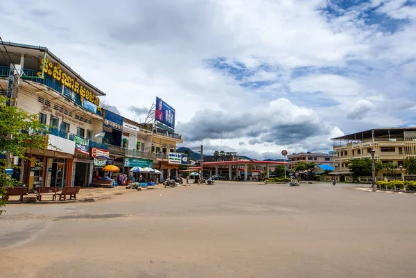 Центр города Кампот в Камбодии, Юго-Восточная Азия — стоковое фото