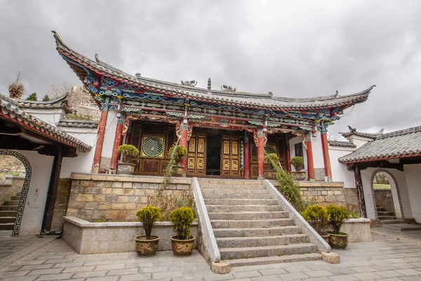 Fachada Templo Budista Shangri Yunnan China Ásia — Fotografia de Stock