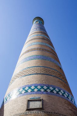 İslam Khodja Minaresi Khiva (Xiva), Özbekistan, Orta Asya