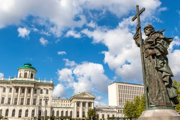 Standbeeld Van Sint Vladimir Grote Moskou Rusland Europa — Stockfoto