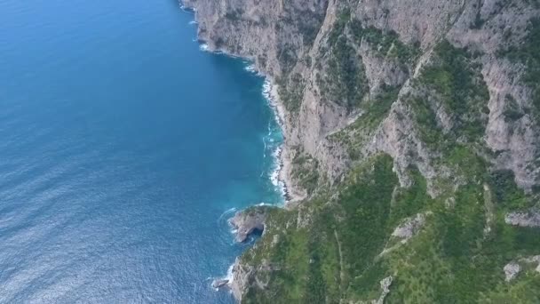 Ostrov Capri, Itálie letecké video — Stock video