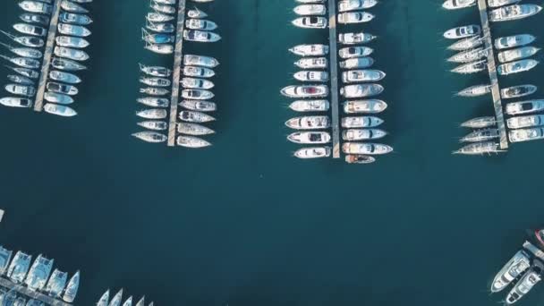 Vista aérea del Club Náutico y Marina en Croacia, 4K. Frapa. — Vídeo de stock