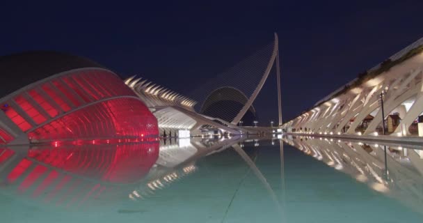 Valencia España. Timelapse. Ciudad de las artes y las ciencias . — Vídeo de stock