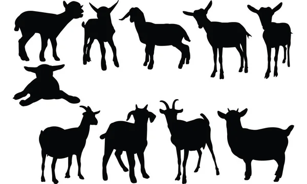 Goat Silhouette vector illustration — Stock Vector