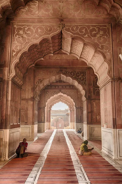 Belső rész a Jama Masjid-mecset — Stock Fotó