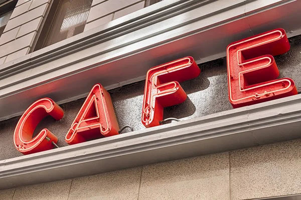 Kırmızı Cafe işareti — Stok fotoğraf