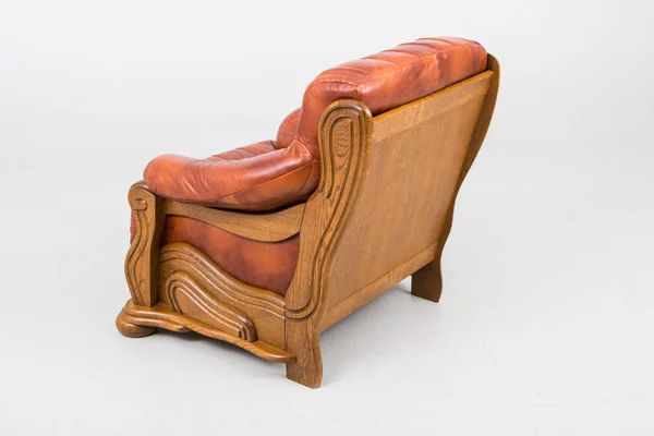 Antique leather chair armchair