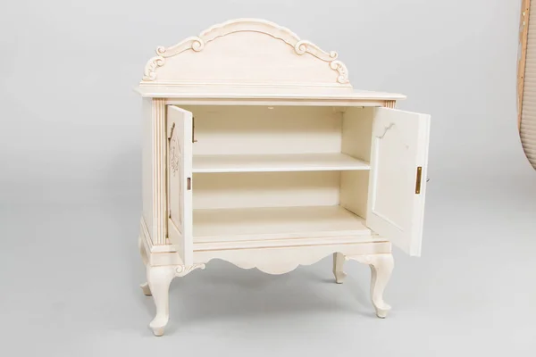 Armários vitrines commodes branco — Fotografia de Stock