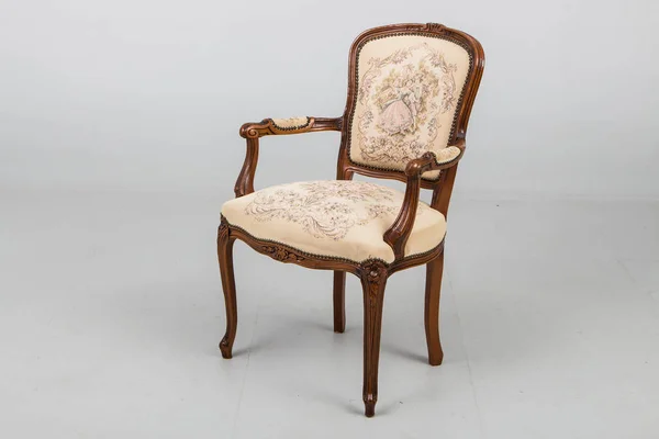 Židle křeslo Starožitné krbové — Stock fotografie