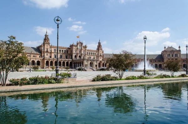 Plaza de España, octubre 2016, Sevilla, Andalucía, España — Foto de Stock