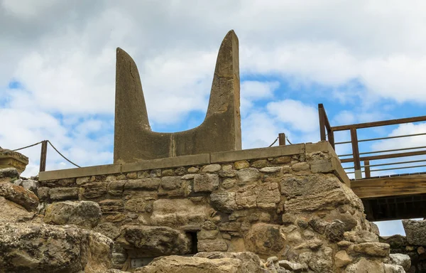 Girit, Yunanistan - Kasım, 2017: Minos Krallık Knossos Crete, Palace arması