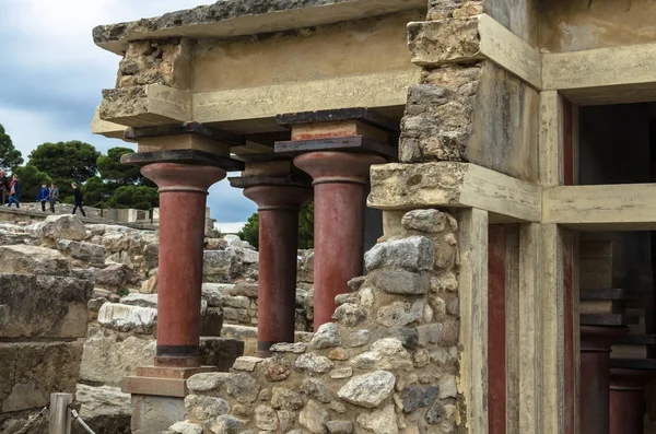 Girit, Yunanistan - Kasım, 2017: Antik ruines'den ünlüsü Knossos Sarayı, Crete