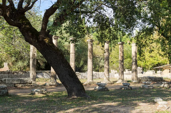 Ruinas Los Antiguos Olympia Sitio Juegos Olímpicos Originales Peloponnes Grecia — Foto de Stock