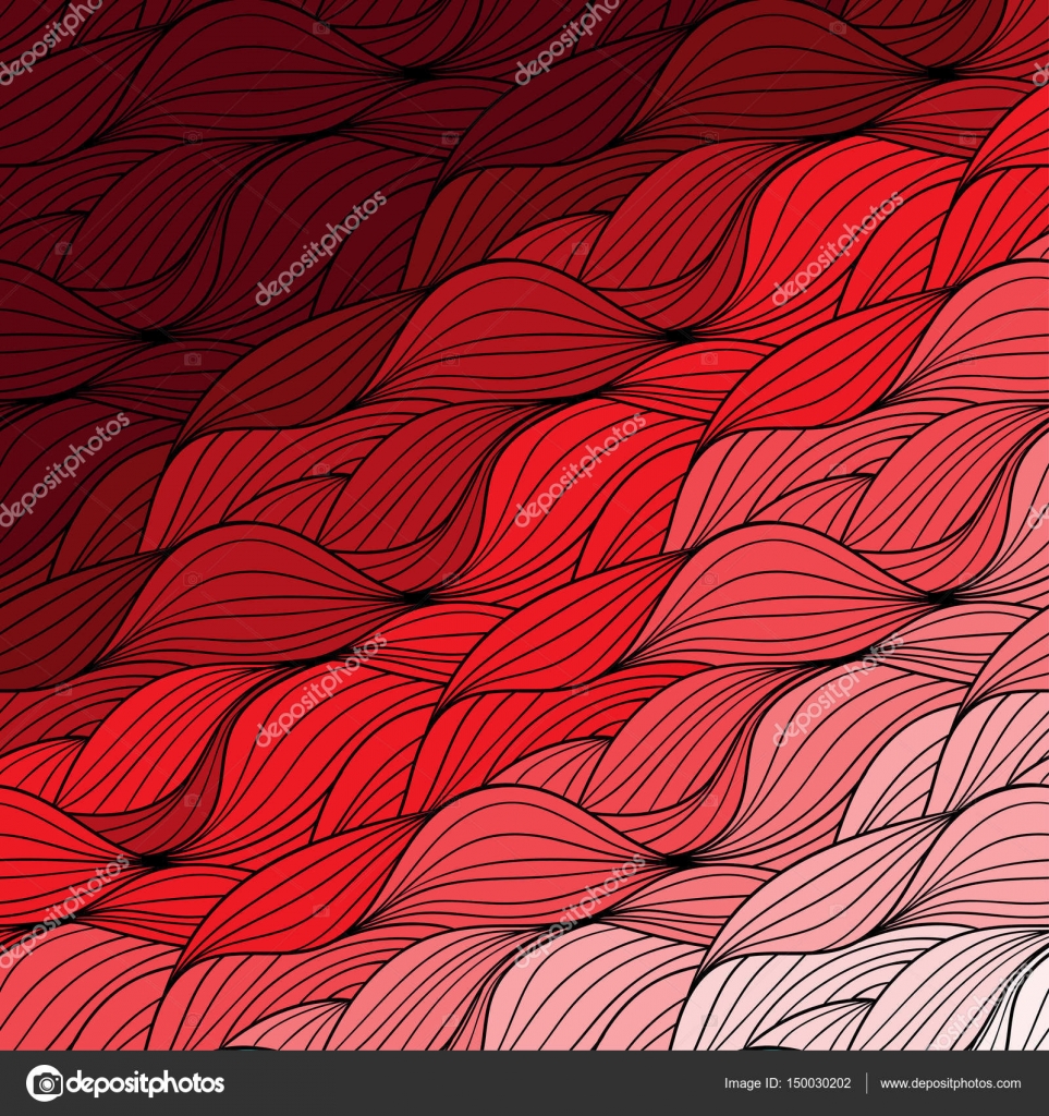 Fundo ondulado em tons de vermelho, gradiente — Vetores de Stock