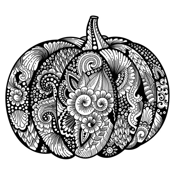 Decorative Pumpkin with Beautiful Pattern — Stock Vector © Krivoruchko