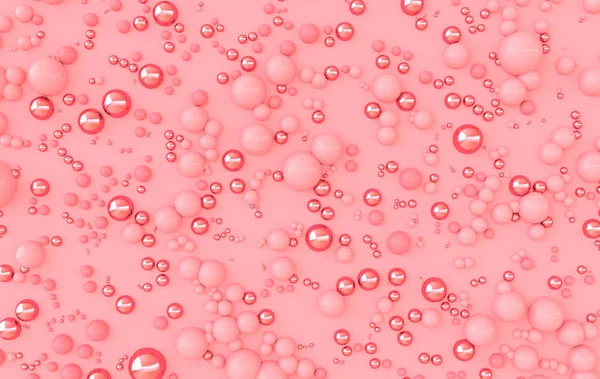 Abstract composition of liquid drops, bubbles or molecule atom s