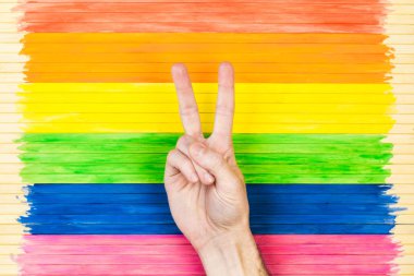 Kişi, gay geçit, jest ve homoseksüel kavramı, symb gösterilen