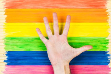 Kişi, gay geçit, jest ve homoseksüel kavramı, symb gösterilen