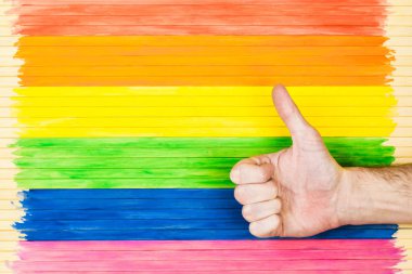 Kişi, gay geçit, jest ve homoseksüel kavramı, symb gösterilen